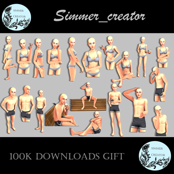 Alpha ONE HUNDRED THOUSAND DOWNLOADS GIFT by simmer_creator - The Sims 4 Custom Content
