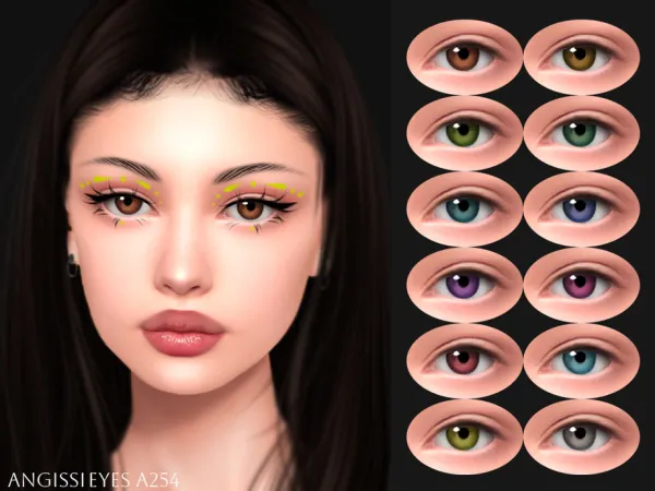 Maxis Match EYES A254 by ANGISSI - The Sims 4 Custom Content