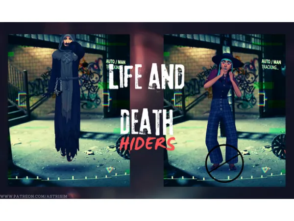 Mix Life and Death CAS Hiders by Astrisim - The Sims 4 Custom Content