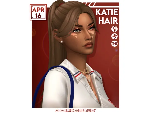 Maxis Match Katie Hairs by aharris00britney - The Sims 4 Custom Content