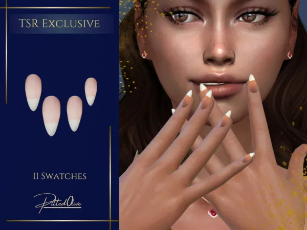 Maxis Match Realistic Natural Nails by Pitted0live - The Sims 4 Custom Content