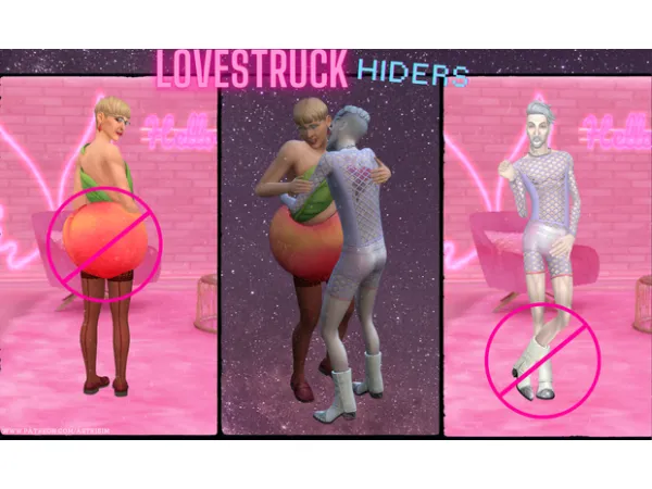 Mix Lovestruck CAS Hiders by Astrisim - The Sims 4 Custom Content