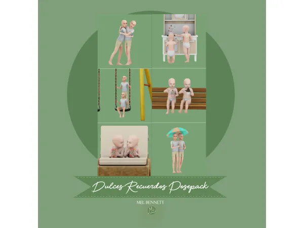 Mix Dulces Recuerdos Posepack - The Sims 4 Custom Content