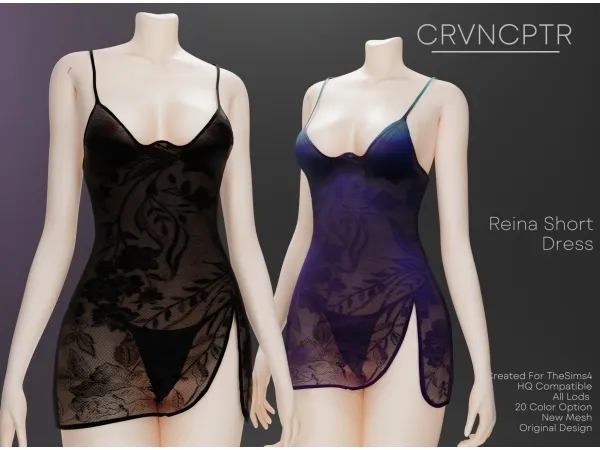 Maxis Match Reina Short Dress - The Sims 4 Custom Content