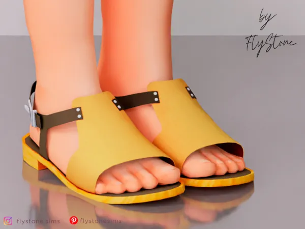Maxis Match Child Sandals by FlyStone - The Sims 4 Custom Content