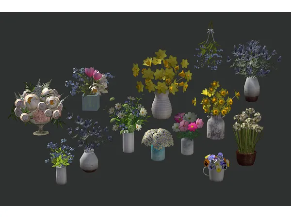 jinxxsims arsbotanica 4t2 spring set - The Sims 2 Custom Content