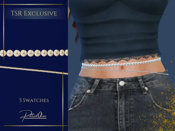 Mix Ginny Waist Chain by Pitted0live - The Sims 4 Custom Content