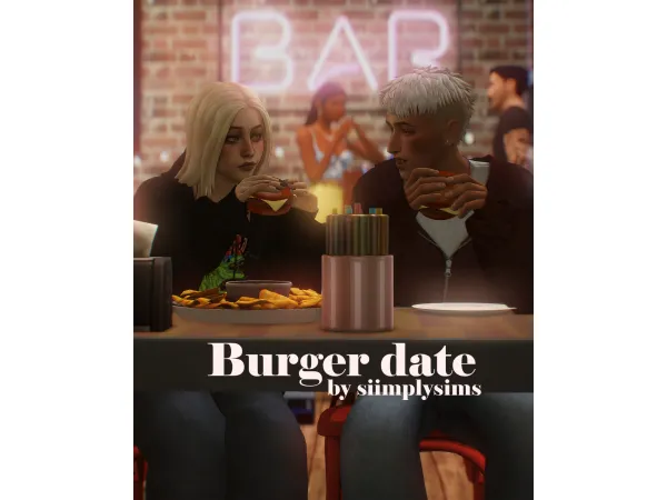 Mix Burger date by siimplysims - The Sims 4 Custom Content