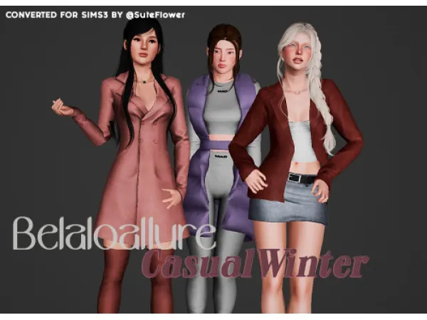 4TO3 Belaloallure CasualWinter by suteflower - The Sims 3 Custom Content