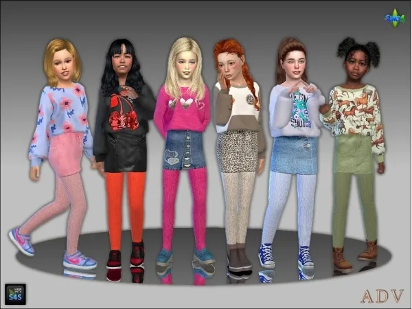 Mix Outfits for girls - The Sims 4 Custom Content
