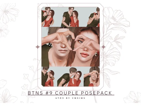 4to3 BTNS 9 CouplePosePack by VMSims - The Sims 3 Custom Content