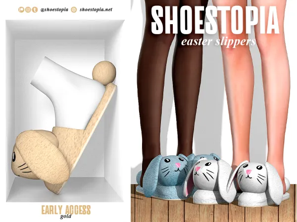 Alpha Shoestopia Easter Slippers - The Sims 4 Custom Content