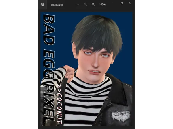 Coconuthair egg pixel by bad - The Sims 3 Custom Content