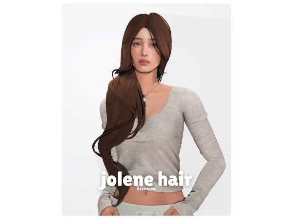 Maxis Match jolene hair by kaycreame - The Sims 4 Custom Content