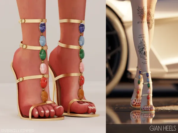 Alpha Gian heels - The Sims 4 Custom Content