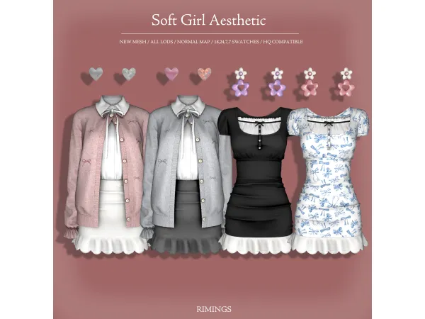 Alpha [RIMINGS] Soft Girl Aesthetic - The Sims 4 Custom Content