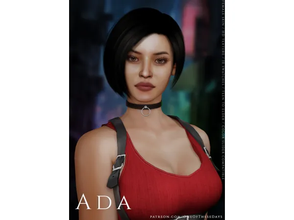 Alpha Ada SKIN ( lipstick tray files) - The Sims 4 Custom Content