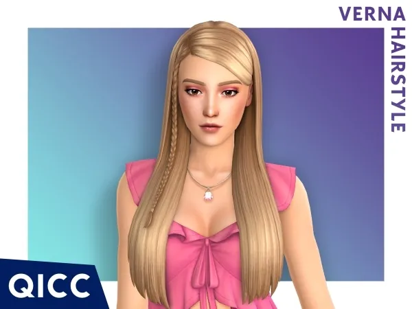 Maxis Match Verna Hair - The Sims 4 Custom Content