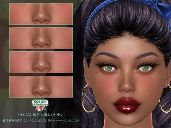 Mix TuPu Art Collab The Cutie Pie Blush HQ by Caroll912 - The Sims 4 Custom Content