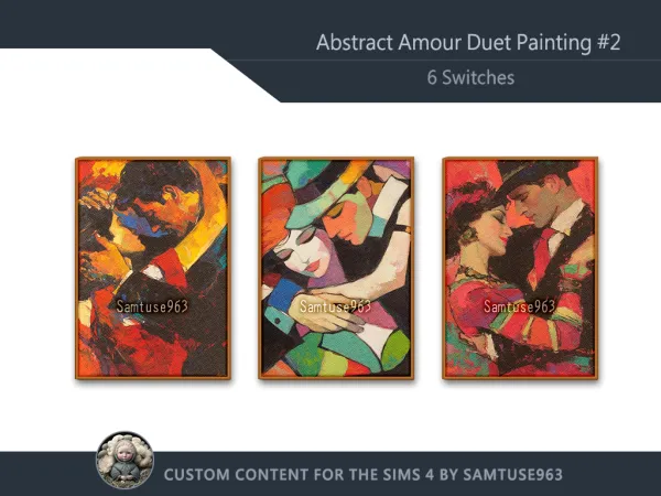 Mix Abstract Amour Duet Painting 2 Extra A Samtuse963 - The Sims 4 Custom Content