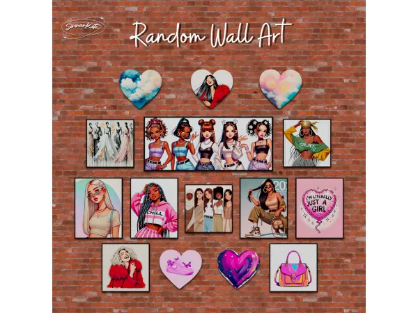 Mix Random Wallart - The Sims 4 Custom Content