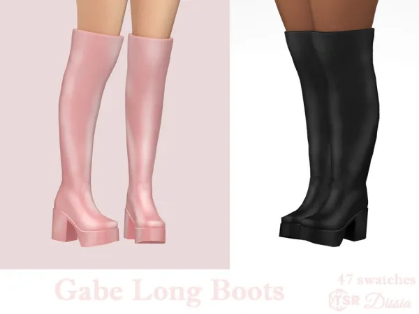 Maxis Match Gabe Long Boots by Dissia - The Sims 4 Custom Content