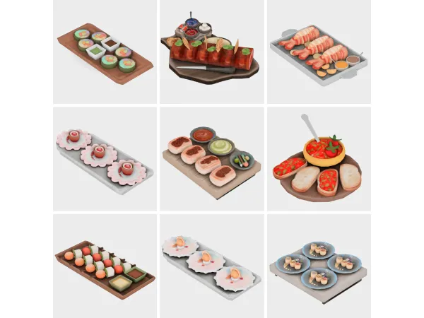 Maxis Match fancy dinner edible recipes sims 4 finds by boujeesimss - The Sims 4 Custom Content