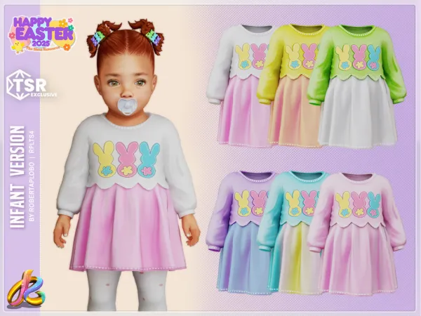 Alpha Dress 304 Infant by RobertaPLobo - The Sims 4 Custom Content