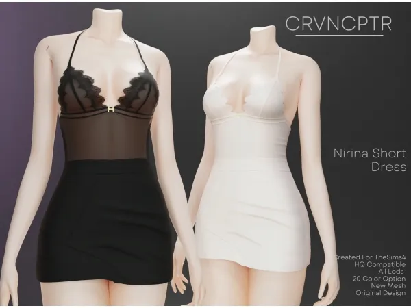 Maxis Match Nirina Short Dress - The Sims 4 Custom Content