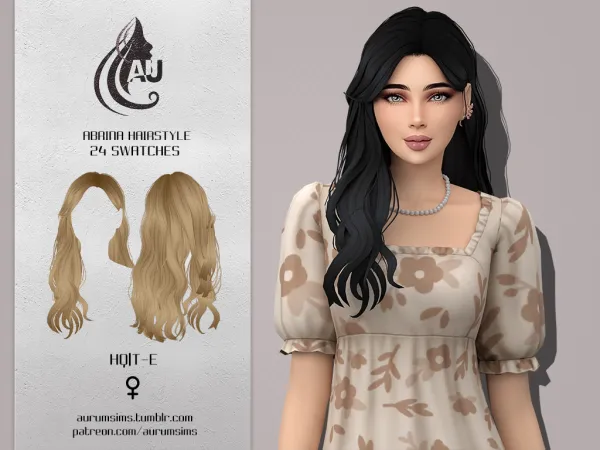 Maxis Match Abrina Hairstyle - The Sims 4 Custom Content