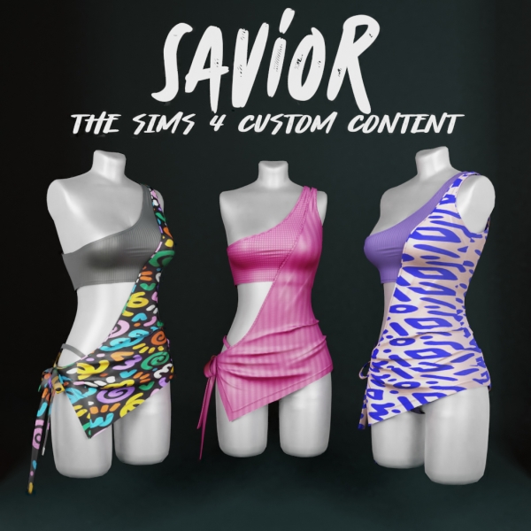 Alpha SO_Eloise Dress by saviorts4 - The Sims 4 Custom Content