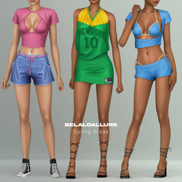 Alpha Belaloallure spring break collection by simsfinds - The Sims 4 Custom Content
