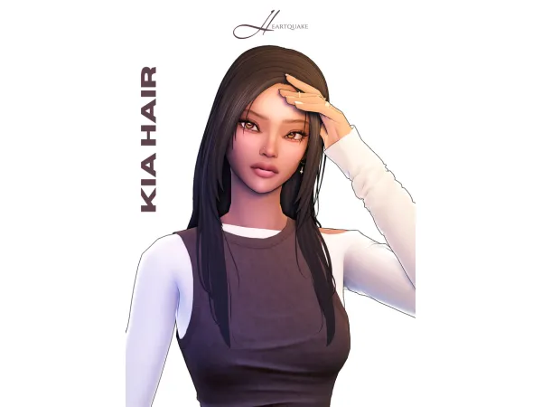 Maxis Match heartquake u2661 kia hair - The Sims 4 Custom Content