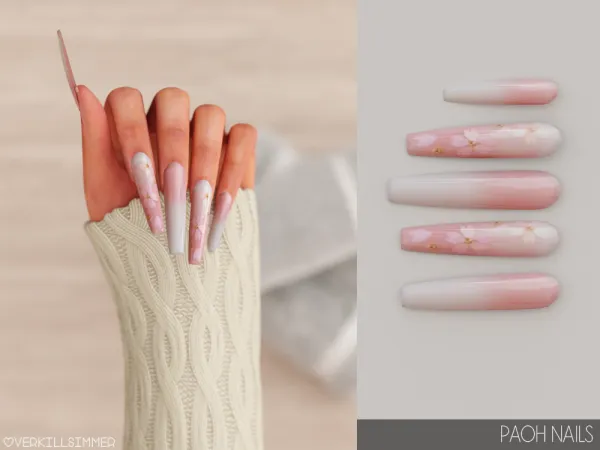 Alpha Paoh nails - The Sims 4 Custom Content