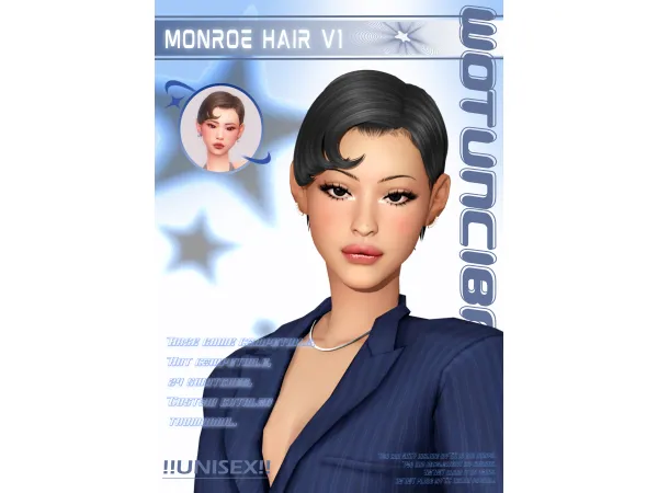 Maxis Match Monroe Hair by wotunciba - The Sims 4 Custom Content