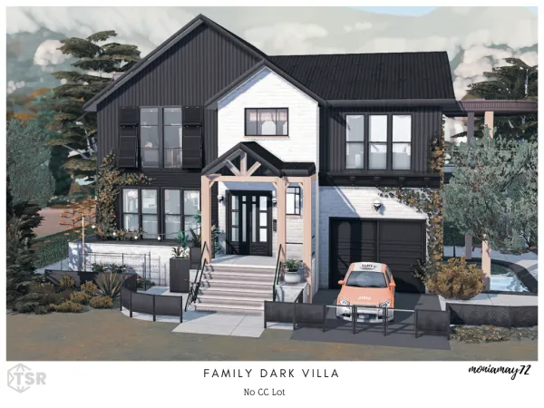 Mix Family Dark Villa - The Sims 4 Custom Content