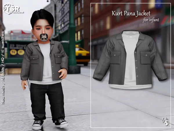 Alpha Kurt Set Pana Jacket for infant - The Sims 4 Custom Content