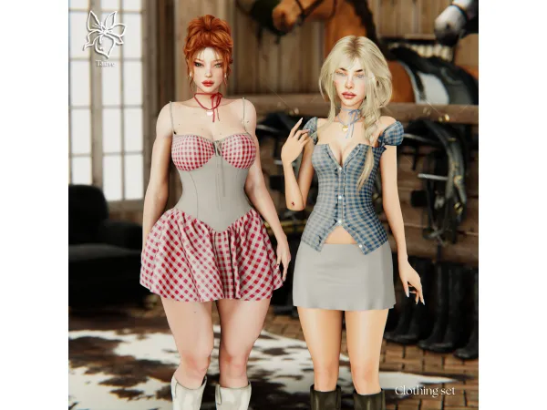 Mix BORN TO DIE CLOTHING SET by tauve - The Sims 4 Custom Content