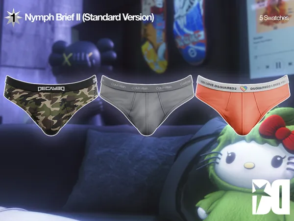 Alpha Nymph Brief II (Standard Version) - The Sims 4 Custom Content