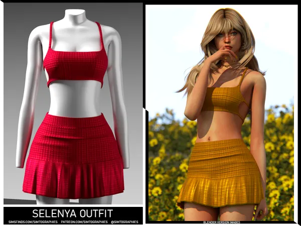 Alpha Selenya Outfit - The Sims 4 Custom Content