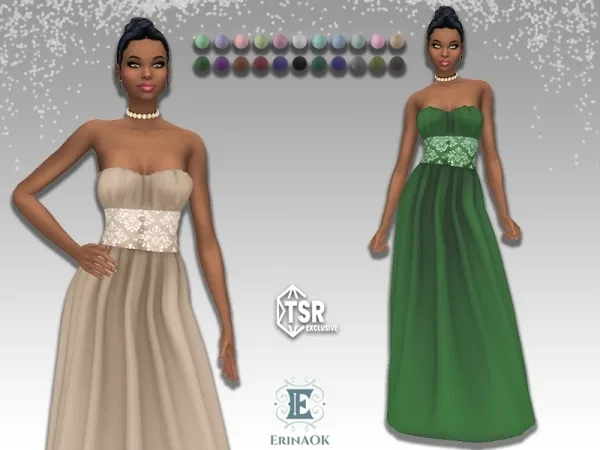 Mix ErinAOK Womens Gown 030325 - The Sims 4 Custom Content