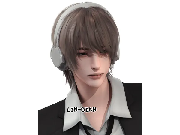 Mix LIN DIAN Metal Headset - The Sims 4 Custom Content