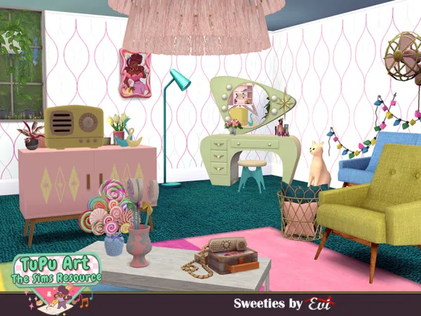 Mix TuPu Art Collab evi Sweeties - The Sims 4 Custom Content