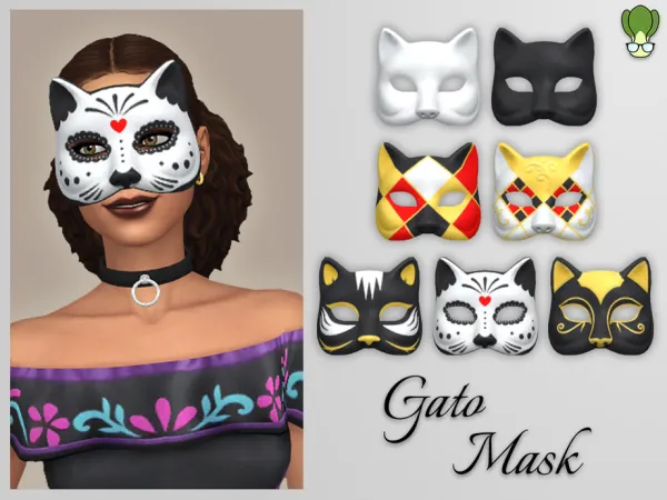 Maxis Match Venetian Mask Gato by kapakijo - The Sims 4 Custom Content