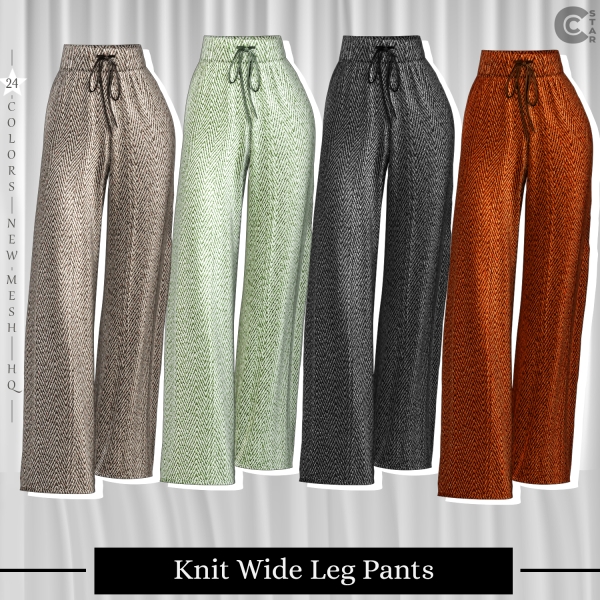 Alpha Wool Wide Leg Pants cool_content_star by cool_content_star - The Sims 4 custom content