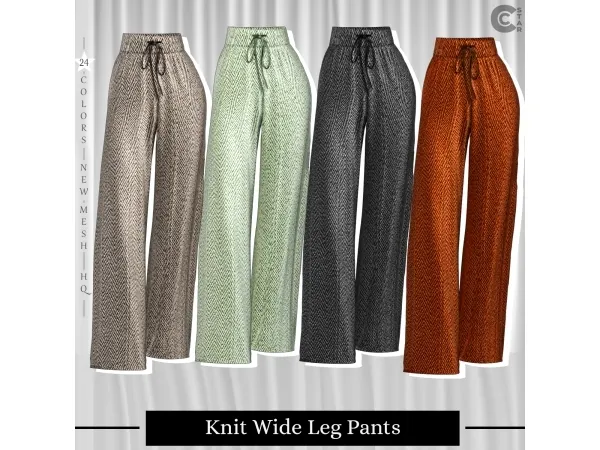 Alpha Wool Wide Leg Pants cool_content_star - The Sims 4 Custom Content