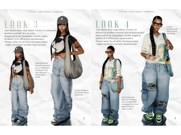 Tiffany Streetwear Lookbook 2 & 3 by Ch3Rrysimss - The Sims 4 custom content