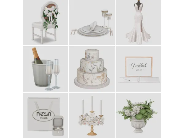 Maxis Match Wedding Day Essentials by passiberri - The Sims 4 Custom Content