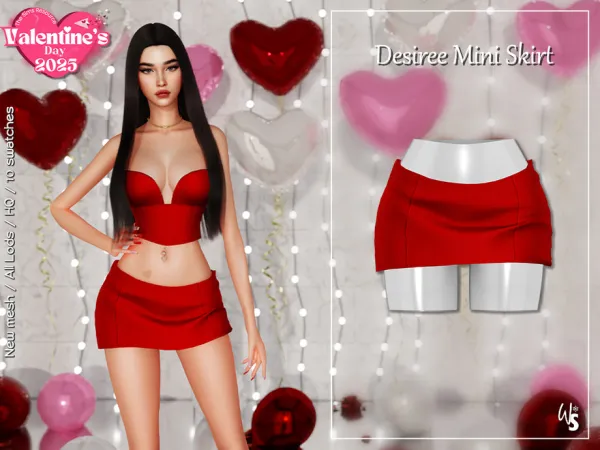 Alpha Desiree mini Skirt - The Sims 4 Custom Content