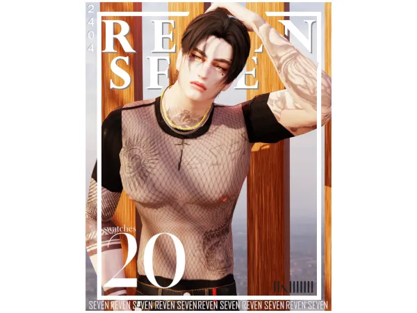 Mix See Through Fishnet Mesh Undershirt by bers rvn2seven - The Sims 4 Custom Content